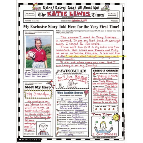 INSTANT PERSONAL GRADES 3 6 POSTER SETS EXTRA EXTRA READ ALL ABOUT ME