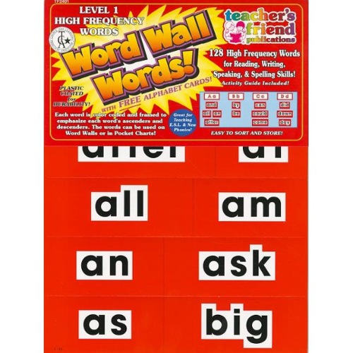 HIGH FREQUENCY GRADES K 3 WORD WALL WORDS LEVEL 1