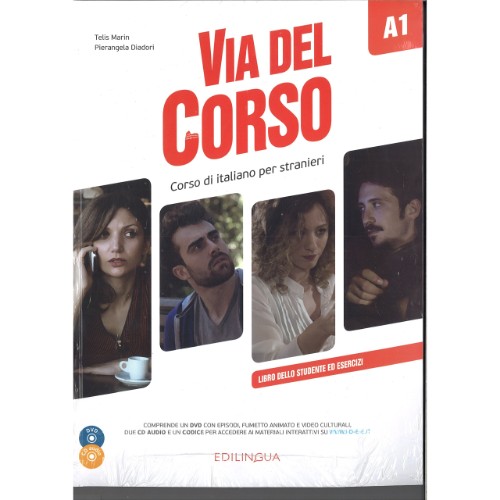 VIA DEL CORSO: LIBRO DELLO STUDENTE ED ESERCIZI  CD AUDIO (2)  DVD VIDEO A1